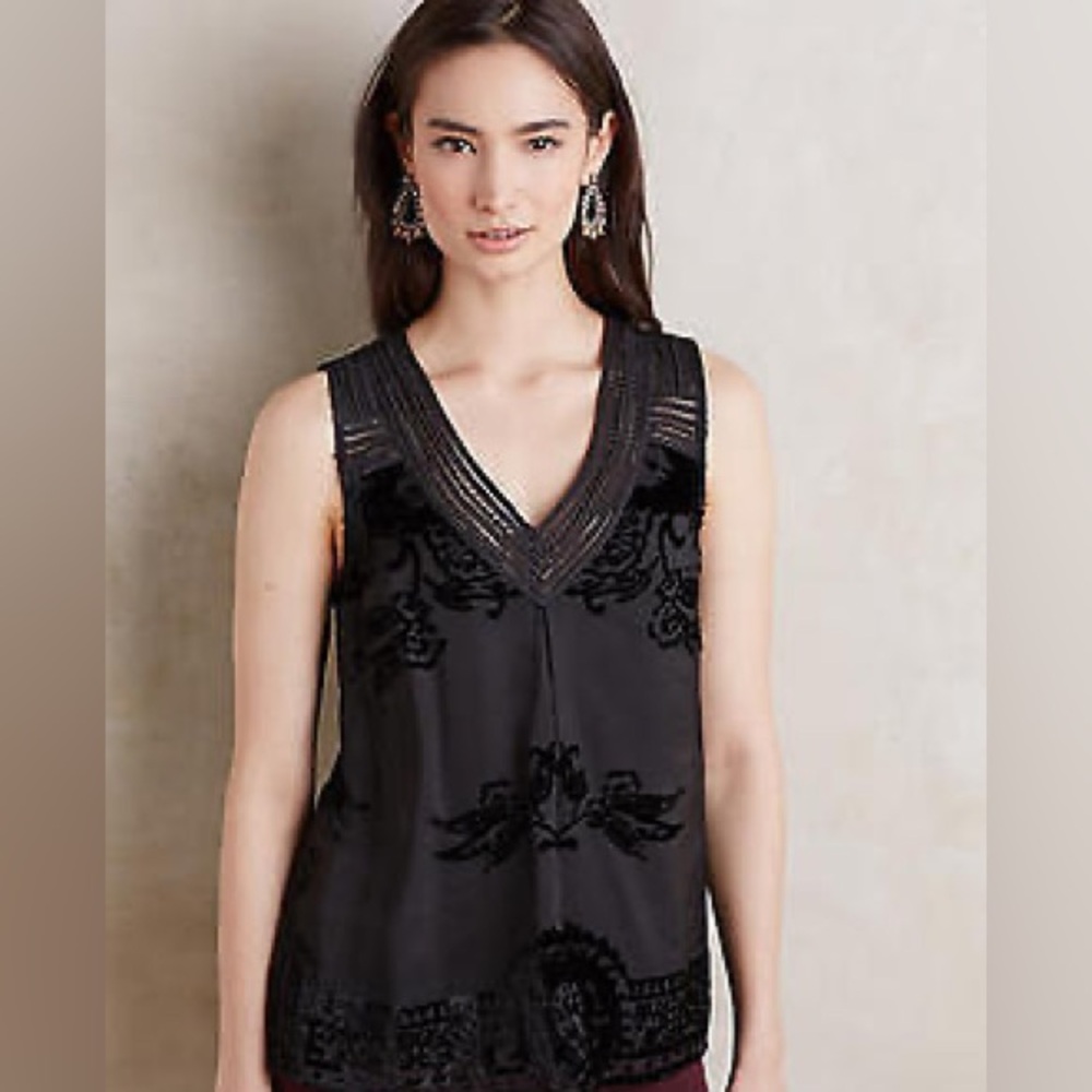 Anthropologie Black tank top